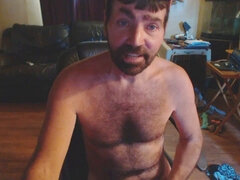 Unshaved soloboy enjoys his hairy manly charms