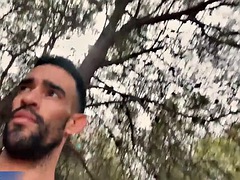 Argentinian six pack males cum in public