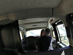 Redhead chick gets fucked by fake driver