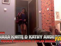 Indian backpacker has interracial group sex