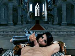 Dreidimensional, Grosse titten, Blasen, Stiefel, Spermaladung, Titten