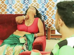 Indian stepmom with large jugs has sex with son