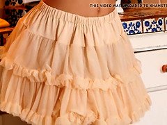 Schattig, Schattig, Erotisch, Keuken, Masturbatie, Strippen, Plagen, Tiener