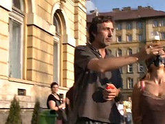 Nana, Gros seins, Blonde, Plantureuse, Hard, Public, Roumaine