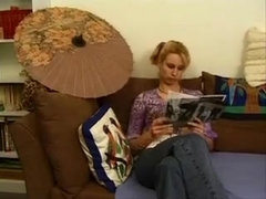 Anal, Blonde, Sucer une bite, Tir de sperme, Poilue, Hard, Chatte