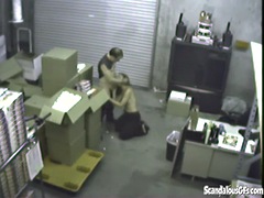 Office slut gets dirty and sucks cock