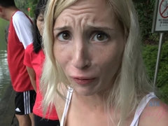 最高, ブロンド, アウトドア, 小柄, ガリガリ, オッパイの