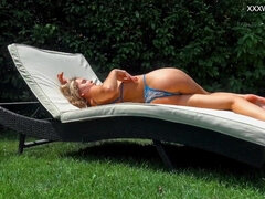 Arsch, Grosse titten, Frau, Hd, Zierlich, Pool, Russisch, Solo