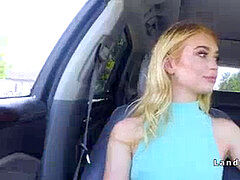 Amateur, Rubia, Mamada, Pareja, Al aire libre, Público, Adolescente, Voyeur