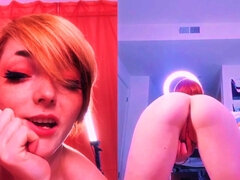 Leie, Arsch, Masturbation, Rotschopf, Erotischer film, Solo, Netzkamera