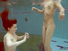 美女, ブロンド, アウトドア, 小柄, 赤毛, ロシア人, ティーン, 水中