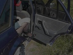 Voiture, Éjaculation interne, Extrême, Public, Chatte, Sperme