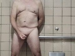 Amerikaans, Badkamer, Homo, Masturbatie, Naakt, Openbaar, Alleen, Toilet