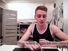 お尻, ブロンド, 巨乳な, 手コキする, シゴき, 熟年, 教師, オッパイの