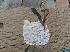 Leie, Amerikanisch, Strand, Bikini, Blasen, Schwanz, Im freien, Öffentlich