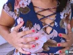 Curvy Latina Emori Pleezer Shows Off Her Big Ass and 36DD Tits in HD Solo Masturbation