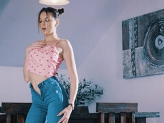 18, 美女, 茶髪の, フェティッシュ, オナニー, オーガズム, パンティ, 一人