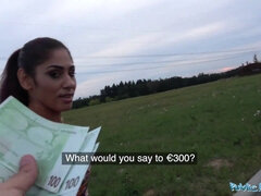 Asiatisch, Blasen, Britisch, Hundestellung, Hd, Geld, Öffentlich, Realität