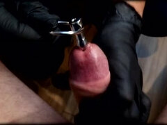 Enthousiasteling, Sperma shot, Dominante vrouw, Frans, Handbeurt, Inshuiven, Latex, Orgasme