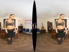 Sexy solo POV VR feat Amelia B - Desk Space - Big natural tits