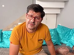 Wild blowjob by girl caught by boyfriend who watched