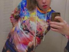Beauty, Big cock, Lingerie, Masturbation, Shemale, Solo, Teen, Tits