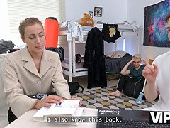 アナル, ダブル開発, 淫乱熟女, ロシア人, 剃毛, 教師, 三人, オッパイの