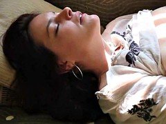 素人, デカパイ, 茶髪の, 指いじり, 毛深い, オナニー, オーガズム