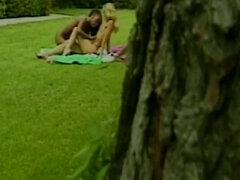 Watch these kinky vintage babes play outdoors with some hot lesbian action
