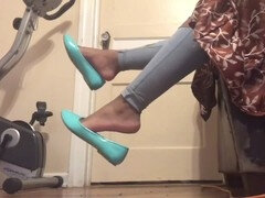 Beauté, Noir ébène, Pieds, Chaussures