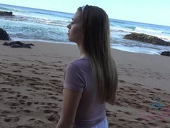 Leie, Strand, Füsse, Flashen, Fussjob, Nackt, Orgasmus, Pov