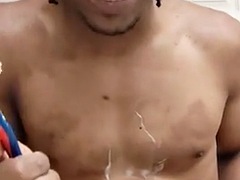 Black gay guy blowjob solo