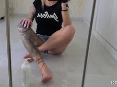 18 años, Amateur, Sucio, Pies, Alemán, Tatuaje, Adolescente