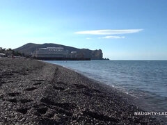 ビーチ, デカパイ, ビキニ, 巨乳な, 露出狂, 自然山雀, アウトドア, オッパイの