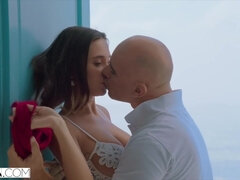 Big tits, Blowjob, Brunette, Licking, Lingerie, Pussy, Slut, Teen