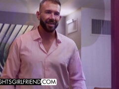 Ember Snow is a busty babe in lingerie who loves to ride a big cock in cowgirl & doggystyle