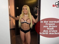 German skinny steamy mommy have a public date.