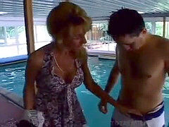 Mature Blonde Sage Gets boinked by younger boy