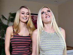 デカパイ, ブロンド, フェラチオ, ハードコア, ポルノスター, 三人