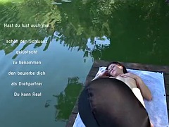 German petite teen gets feet pampered by slave - fetish