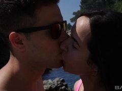 18, 茶髪の, イく瞬間, 顔射, アウトドア, ティーン