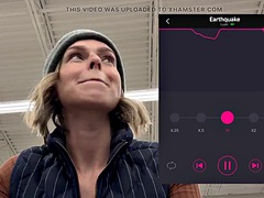 Public cumming at the grocery store with Lush remote controlled vibrator