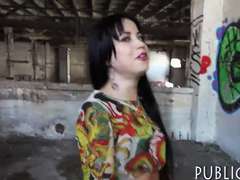 Enthousiasteling, Schattig, Tsjechisch, Flashing, Openbaar, Slet, Tieten likken