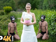 結婚, チェコ, ドレス, フェティッシュ, ハードコア, 公共, 結婚式, 奇妙