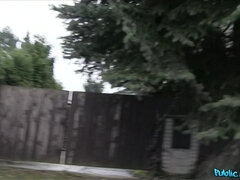 Amateur, Mamada, Al aire libre, Público, Ruso, Mojado