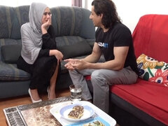 Arab wife is on the edge of cheating her hubby with a hot Indian male