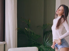 美女, 茶髪の, 女, フェティッシュ, 指いじり, Hd, オナニー, 一人