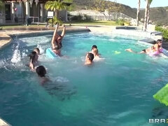 Cul, Gros seins, Queue, Groupe, Hd, Orgie, De plein air, Piscine