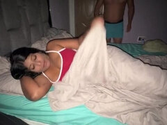 Stepbrother Sneaks Into Stepsister's Bed For Hot Late Night Creampie Sex