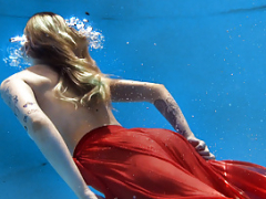 Finlands peerless Mimi Cica underwater nude swimming